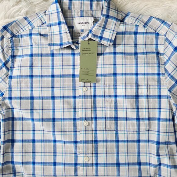 NWT Men's Goodfellow & Co Vacay Collection Short Sleeve Button Up Shirt, M - Picture 1 of 7